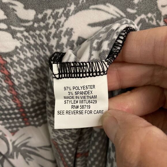 NY Collection Surplus V-neck Floral Houndstooth Sleeveless Jumpsuit women’s 2XP - Picture 8 of 9